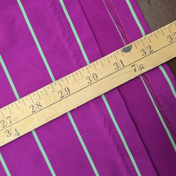 PETER MILLAR Summwr Comfort Men's Plum Purple Striped Polo Shirt Sz L - Picture 4 of 6